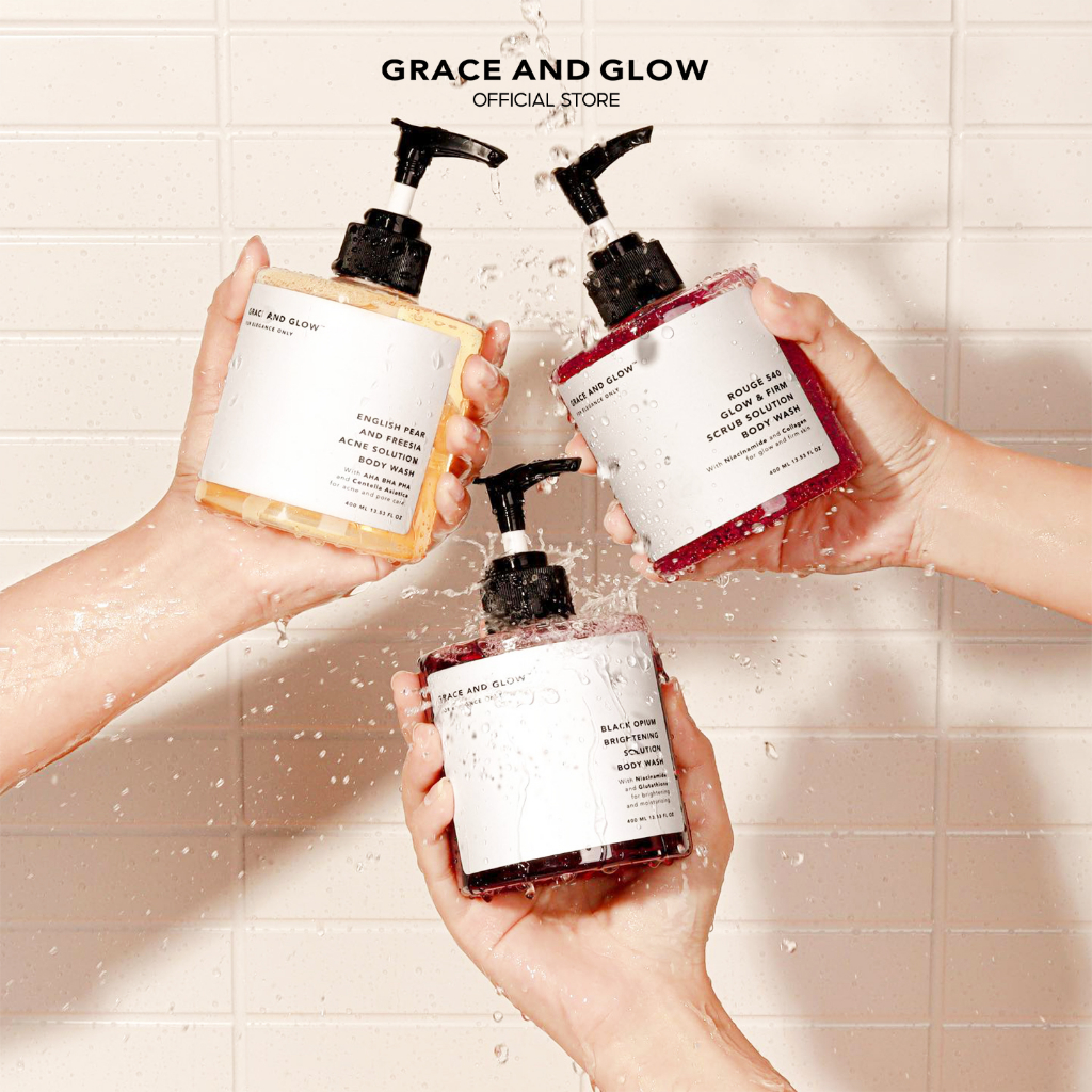 3 in 1 Combo sữa tắm nước hoa Grace and Glow 400ml + 400ml + 400ml