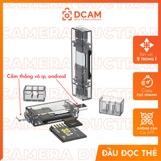 Đầu đọc thẻ trong suốt - đọc thẻ sd, micro sd cho mọi loại điện thoại và laptop - ductran camera