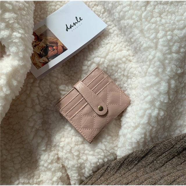 Ví nữ dáng ngắn 🎀 Ví nữ mini da PU trần trám cao cấp MÃ-034