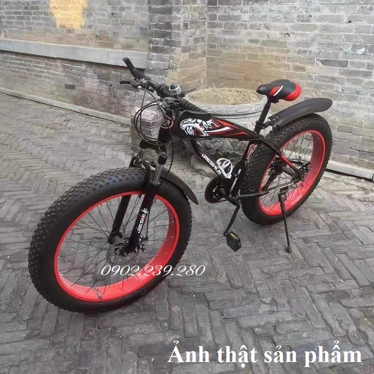 Xe đạp bánh béo 7 tốc độ chính hãng MAQISI, khung thép kết hợp cacbon, bánh to 4inch độ bám tốt - Bảo hành 24 tháng