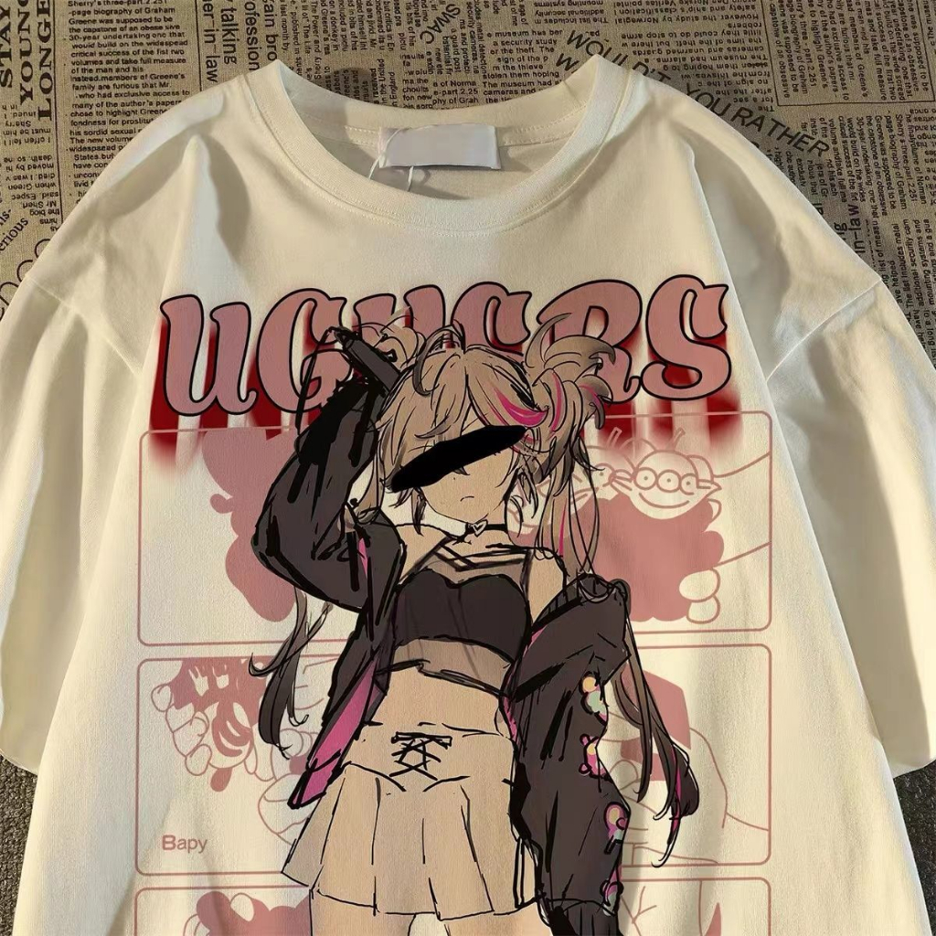 Áo thun tay lỡ unisex nam nữ phông form rộng teen cổ tròn oversize cotton giá rẻ basic đen trắng UGHCRS