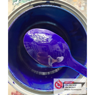 Sơn xanh dương 2k sơn tự bóng oto xe máy Auto paint lon 1lit