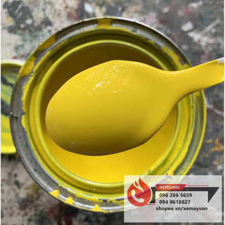 Sơn ô tô màu vành chanh vàng tươi 1k Auto paint đóng lon nhà máy 1kg
