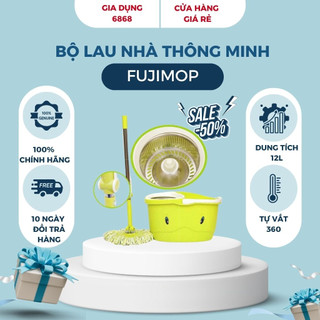 Cây lau nhà Fuji Mop Nhật Bản- Đi kèm 2 bông lau