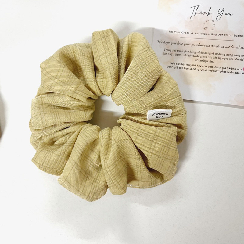 Dây Scrunchie handmade phong cách mùa thu vintage