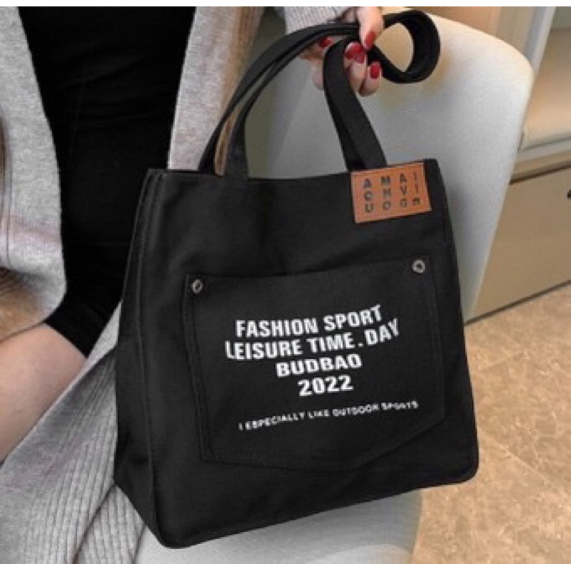 Túi tote đeo vai vải canvas phong cách  Hàn