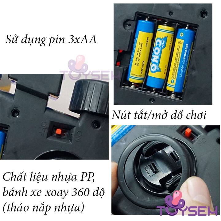 Đồ chơi minions lái xe đua 05 xoay 360 độ có đèn và nhạc - Quà tặng trung thu, sinh nhật cho bé