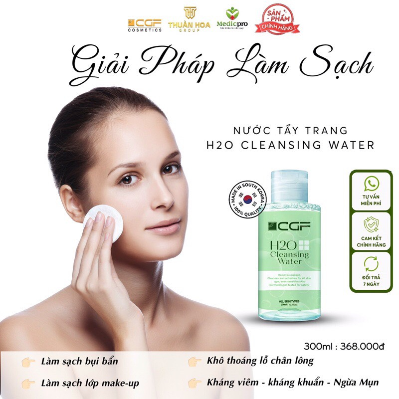 Nước Tẩy Trang Sạch Sâu H2O CGF 300ml (Hàn Quốc)