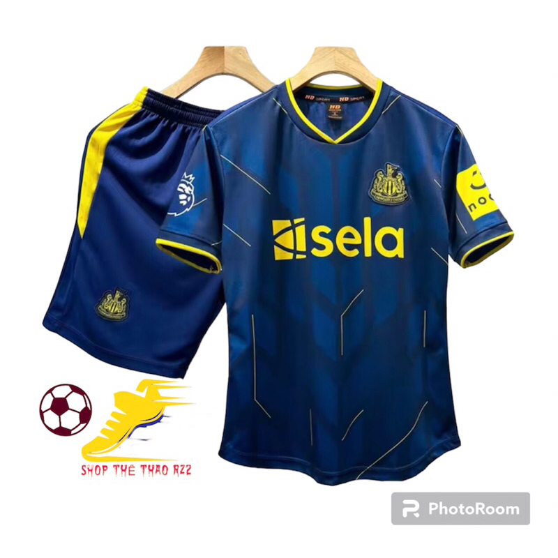 Quần áo đá bóng, đồ đá banh nam nữ clb Newcastlea vải mè cao cấp co giản thoán khí thấm hút mồ hôi không nhăn xù lông