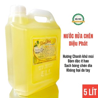 Nước Rửa Chén Diệu Phát Hương Chanh Đậm Đặc Can 5 Lít