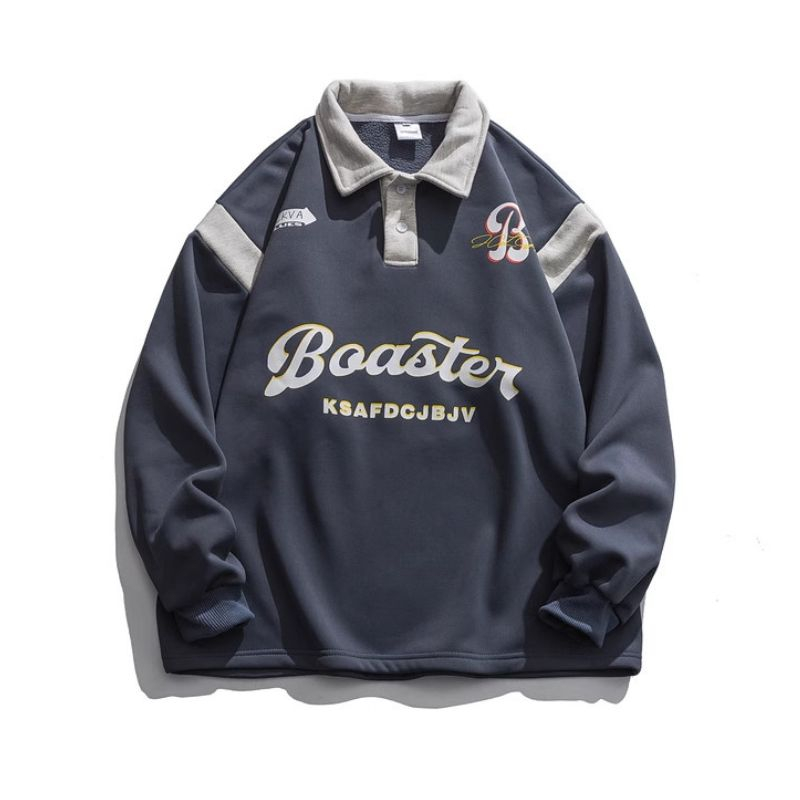 Set Bộ Đồ Áo Nỉ Nam Polo Dài Tay In Chữ Boaster Kèm Quần Jogger Bo Gấu Thời Trang Zenkonu TOP 280 + QUAN 069