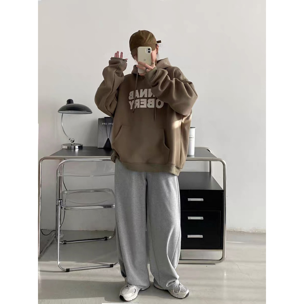 Áo hoodie unisex form rộng có mũ nhiều màu basic nam nữ mặc cặp đôi chất nỉ bông ấm áp mùa thu đông DELIZ