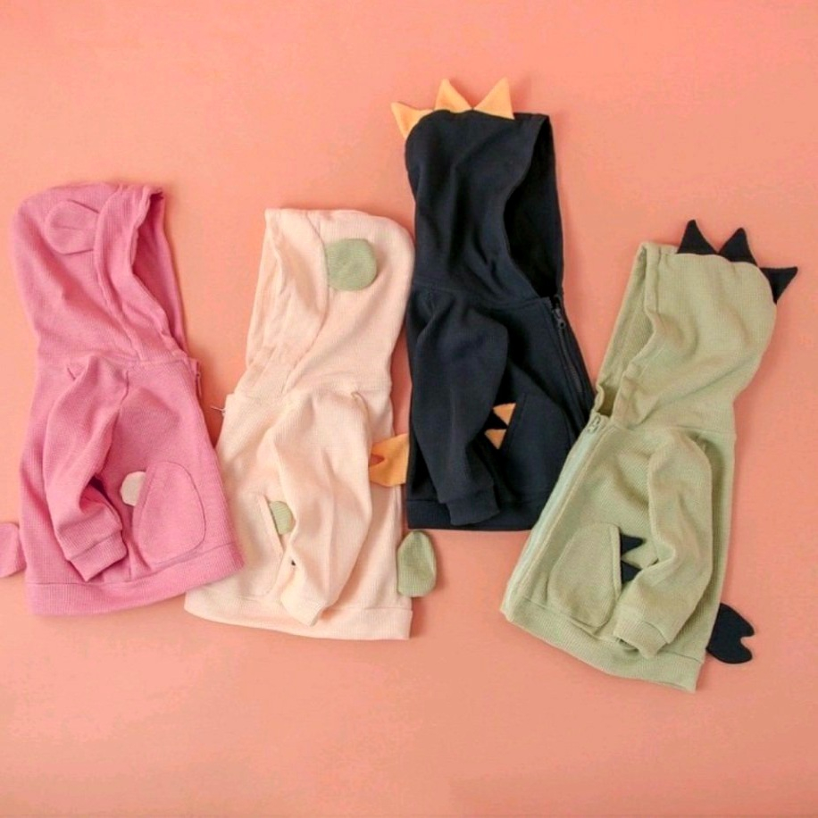 Áo khoác khủng long có mũ cho bé trai và bé gái xịn sò 8-18kg