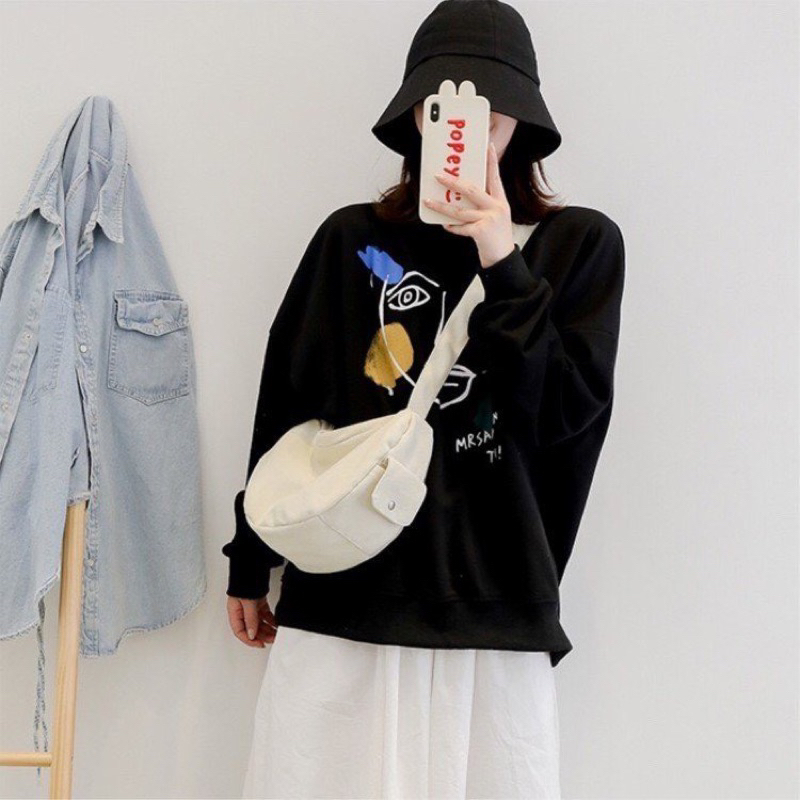 Túi đeo chéo vải canvas
