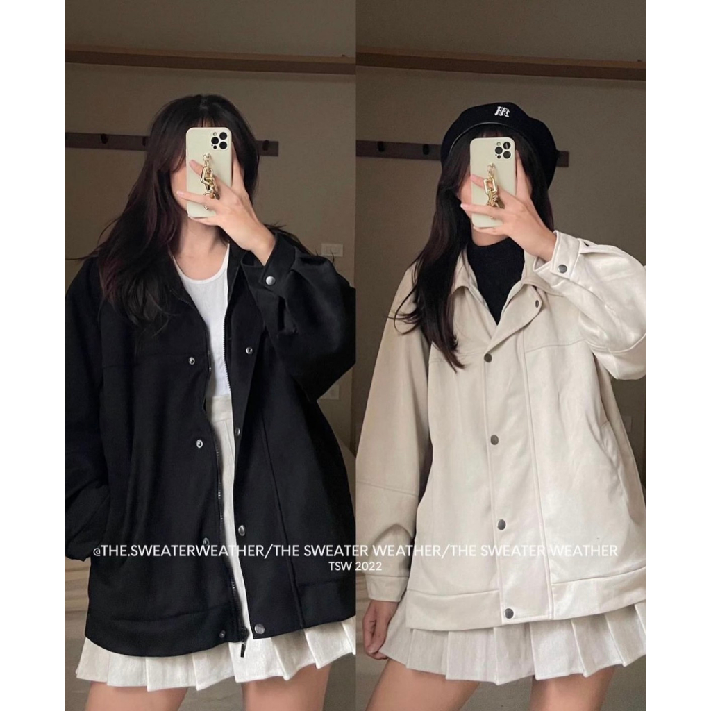 Áo Khoác Da Lộn Quảng Châu, Form Rộng Nữ Ulzzang, Hàng Loại 1, Full 4 Màu | BigBuy360 - bigbuy360.vn