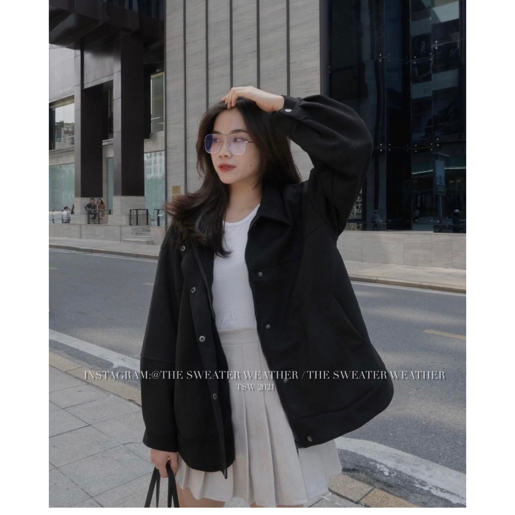 Áo Khoác Da Lộn Quảng Châu, Form Rộng Nữ Ulzzang, Hàng Loại 1, Full 4 Màu | BigBuy360 - bigbuy360.vn