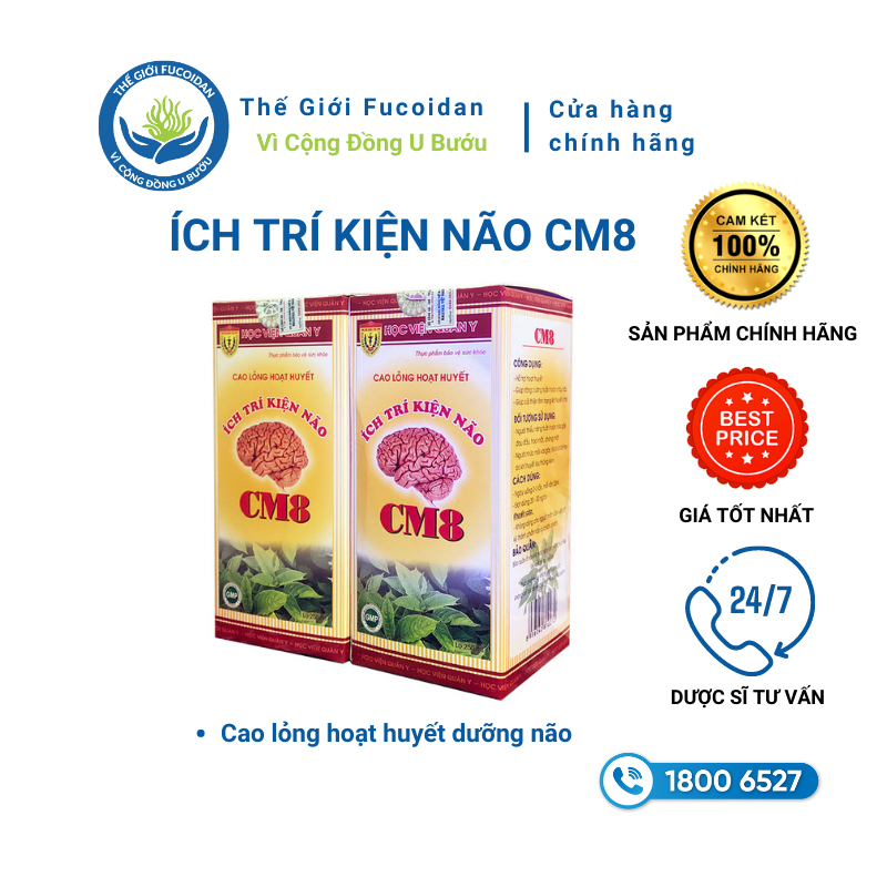 Ích trí kiện não CM8 Học Viện Quân Y - Cao lỏng hỗ trợ tăng trí nhớ