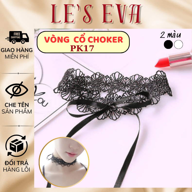 Vòng cổ Choker ren thắt nơ PK18, dây ren bịt mắt siêu mềm phụ kiện cosplay đồ lót sexy - LESEVA STORE