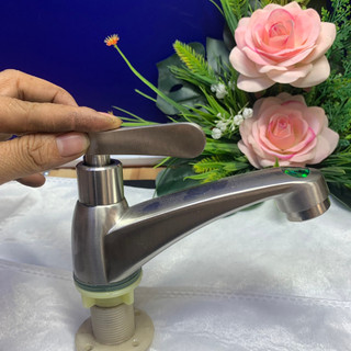 Vòi lavabo rửa mặt INOX 304 lạnh cao cấp