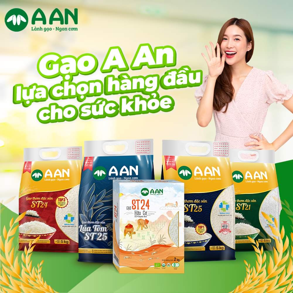 Gạo ST24 Túi 5kg - Chính hãng Gạo A An