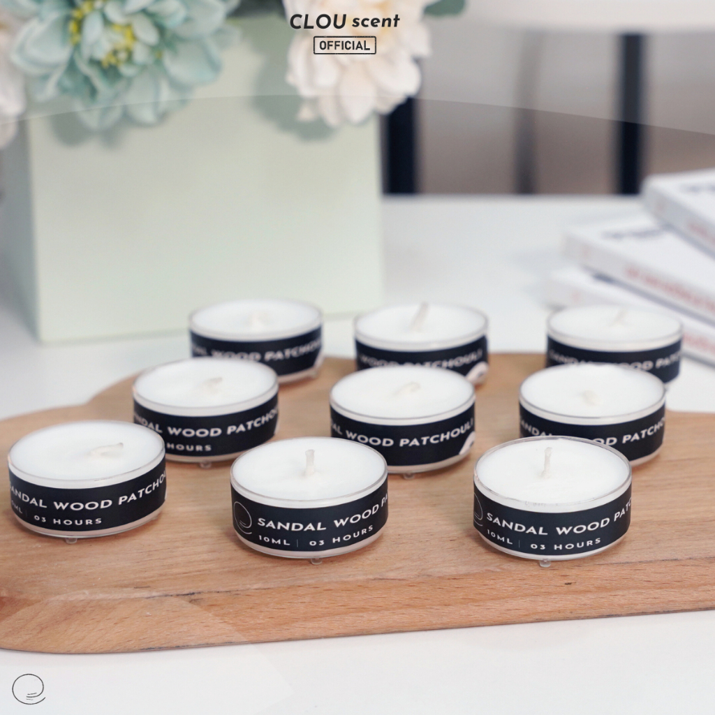 Nến Thơm Cao Cấp Sandalwood Patchouli - CLOU scent - Size 10ml - Quà Tặng, Trang Trí, Thơm Phòng, Sáp Thơm