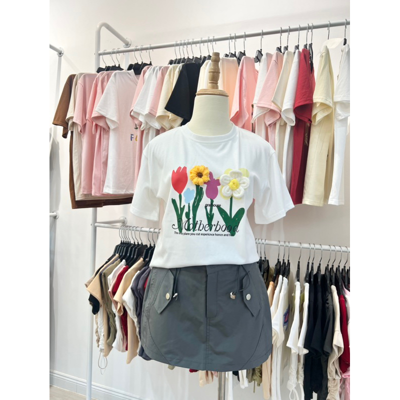 Áo thun hoa dễ thương