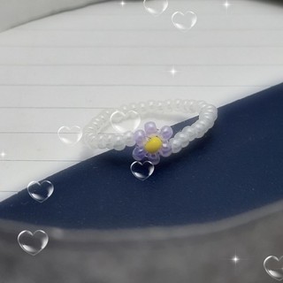 Nhẫn hạt cườm tím kẹo siêu yêu (chọn mẫu)