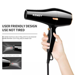 Máy sấy tóc kemei 2 chiều nóng lạnh công suất 3500w kemey km 9834