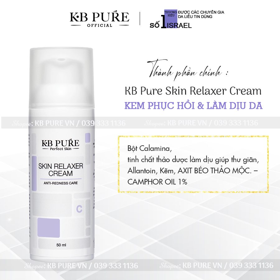 KB Pure - Kem phục hồi và làm dịu da khẩn cấp - Skin Relaxer Cream 50ml