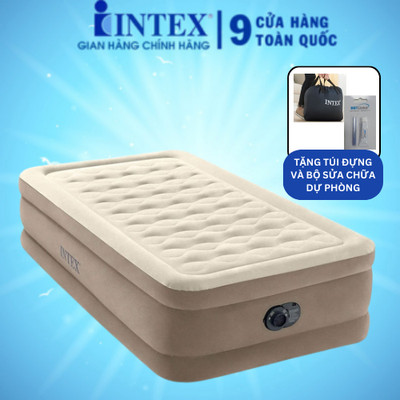 [ TẶNG TÚI ĐỰNG ] Giường hơi đơn/đôi tích hợp bơm điện công nghệ mới INTEX 64426/64126/64428
