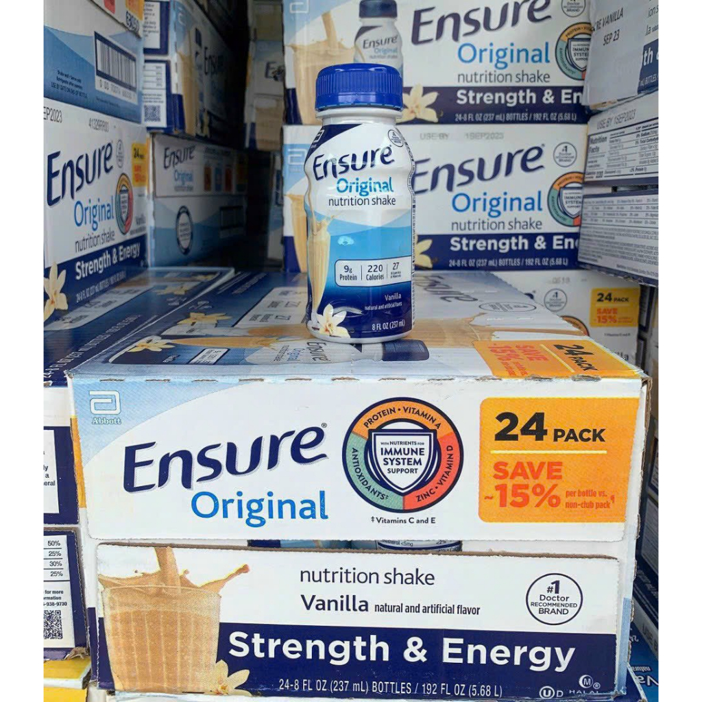 Sữa Ensure nước hương Vani Ensure Original Vanilla 237ml Thùng 24 chai