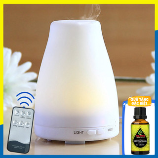 MÁY XÔNG TINH DẦU có REMOTE Cao Cấp Chuyên dụng - Máy Tỏa Tinh Dầu Công nghệ siêu âm, Đèn LED 7 Màu tùy chọn được