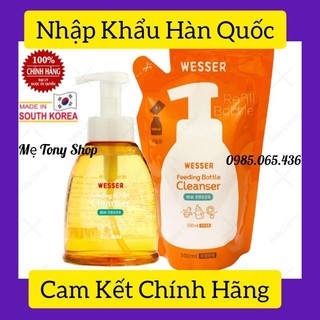 [AN TOÀN TUYỆT ĐỐI]Nước Rửa Bình Sữa WESSER 500ml Hàn Quốc (Chính Hãng 100%)