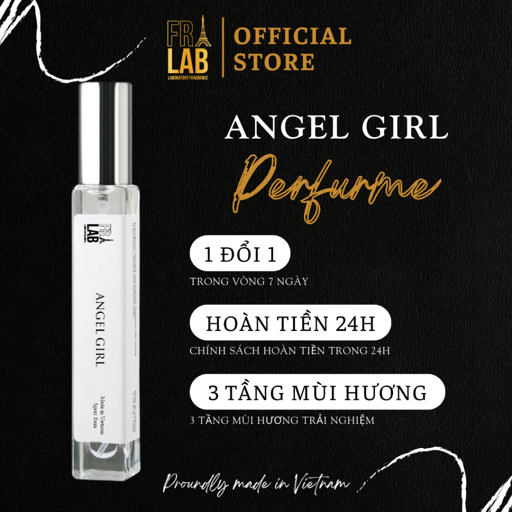 Nước Hoa Nữ Fralab Angel Girl Thiên Thần, Mộng Mơ, Tinh Tế 10ml