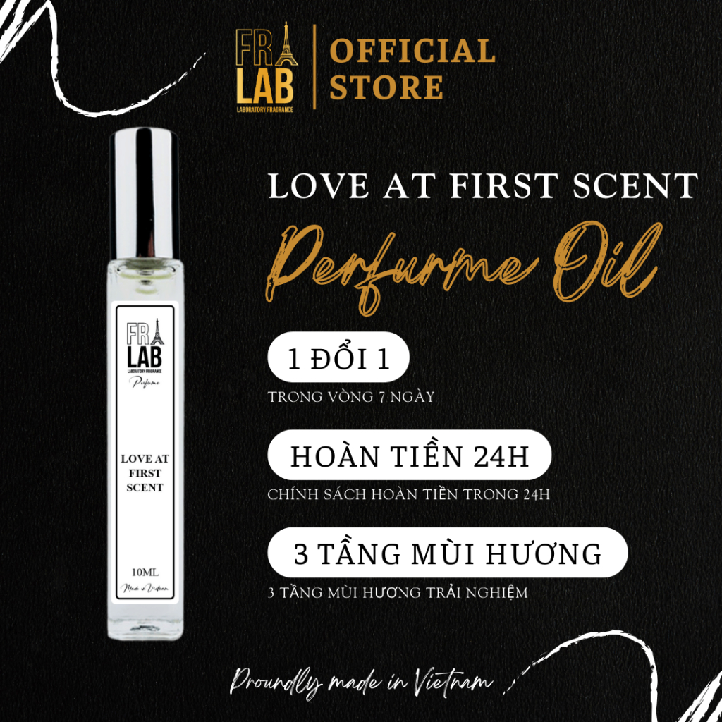 Tinh Dầu Nước Hoa Nữ Fralab Love At First Scent Quyến rũ, Khiêu Khích, Gợi Cảm, Dạng Xịt 10ml