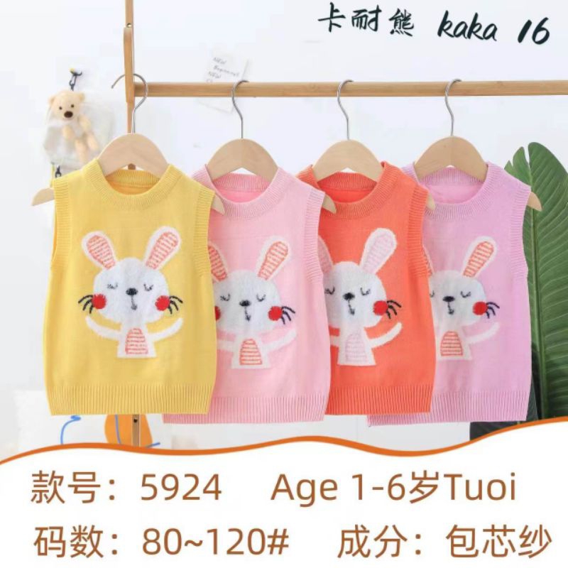 Áo gile len siêu dày mịn Quảng châu cho bé gái siêu đẹp