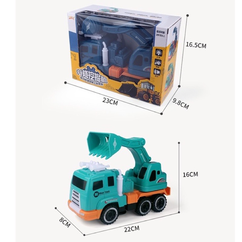 Đồ chơi xe công trình có đèn phát nhạc cho bé HKM Enfa