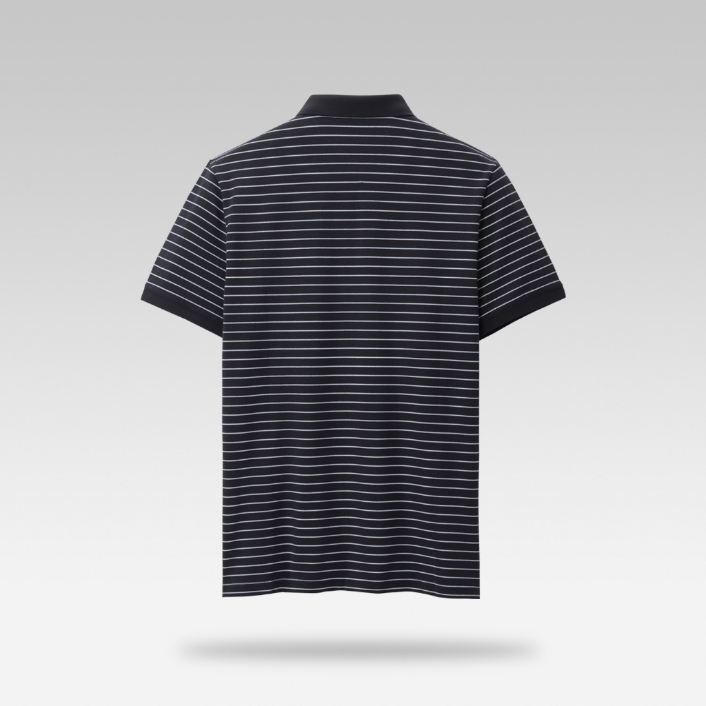 HLAxQee - Áo POLO nam ngắn tay kẻ sọc mảnh mềm mại thân thiện với da Soft & elastic striped Polo Shirt