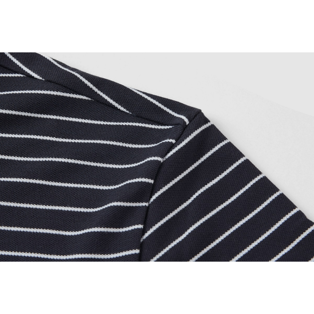 HLAxQee - Áo POLO nam ngắn tay kẻ sọc mảnh mềm mại thân thiện với da Soft & elastic striped Polo Shirt