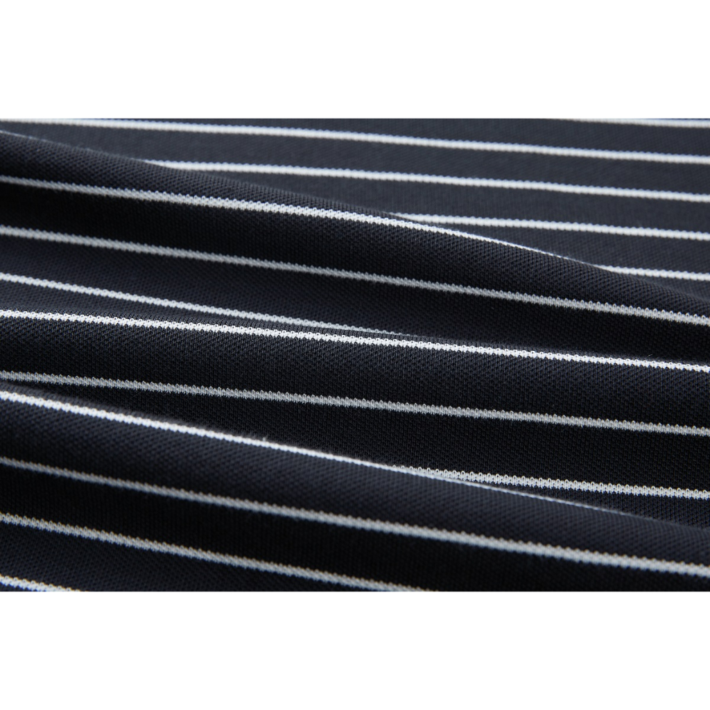 HLAxQee - Áo POLO nam ngắn tay kẻ sọc mảnh mềm mại thân thiện với da Soft & elastic striped Polo Shirt