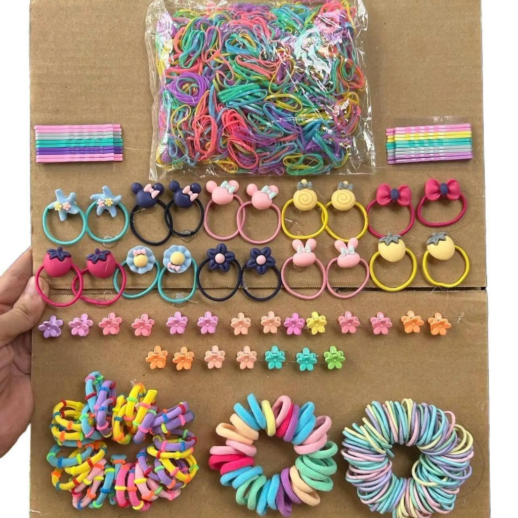 Set 1221 Chi Tiết Thun Cột Tóc Dành Cho Bé Gái