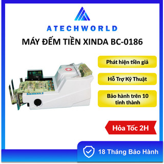 Máy đếm tiền phát hiện tiền giả, tiền khác loại xinda super bc 0186 - hàng chính hãng - bh 18t - có xuất vat