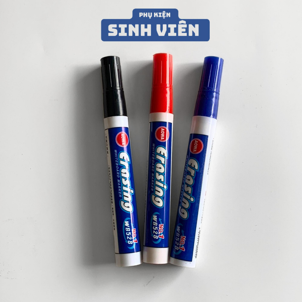 Bút Lông / Bút Dạ Viết Bảng 3 Màu (Đen /Đỏ/ Xanh) Dễ Tẩy Xóa | Phụ Kiện Sinh Viên.