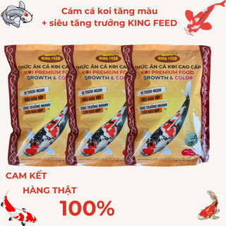 Cám cá koi thức ăn cá koi TĂNG MÀU KING FEED gói 1kg Hàng chất lượng cao
