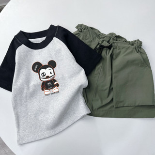 [ÁO CROPTOP]THUN GÂN HÌNH GẤU ĐEN/FREESIZE