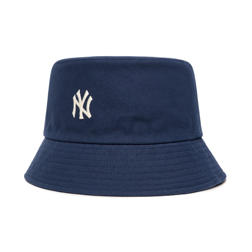 Mũ bucket MLB thêu logo NY vải cotton mềm mại đứng form phong cách Hàn Quốc