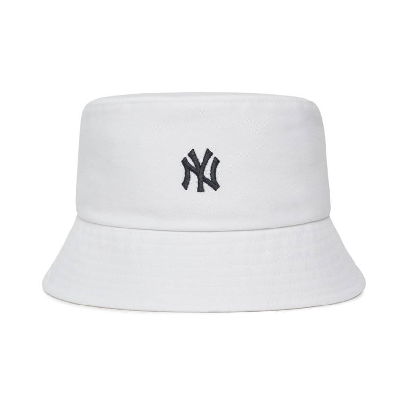 Mũ bucket MLB thêu logo NY vải cotton mềm mại đứng form phong cách Hàn Quốc