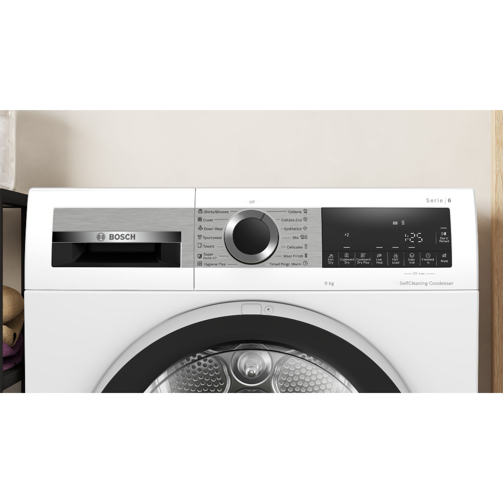 Máy sấy Bosch bơm nhiệt 9kg WQG24570SG - Series 6 - Hàng chính hãng