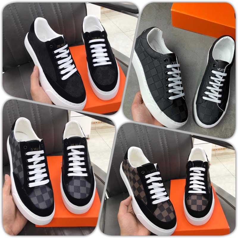 HOT Giày LV,GG Hoạ Tiết Thêu, Giày Dây Buộc Da Cao Cấp, Giày Hàng Spf, Đầy Đủ Hộp