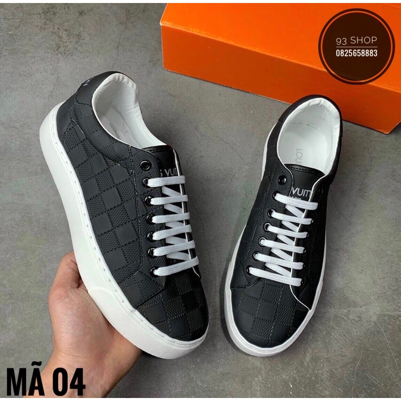 HOT Giày LV,GG Hoạ Tiết Thêu, Giày Dây Buộc Da Cao Cấp, Giày Hàng Spf, Đầy Đủ Hộp